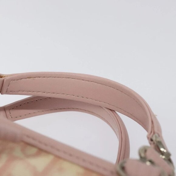 Christian Dior Trotter Canvas Romantic Chain Bag PVC Pink Silver Auth - Picture 9 of 16